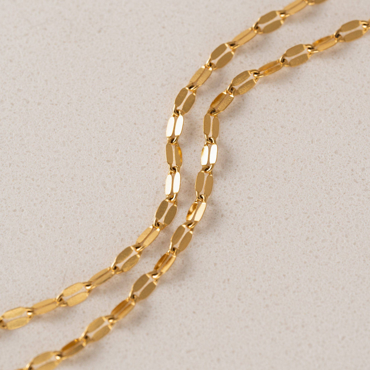 Ray Layered Necklace | Two-Chain Necklace | 18K Gold PVD