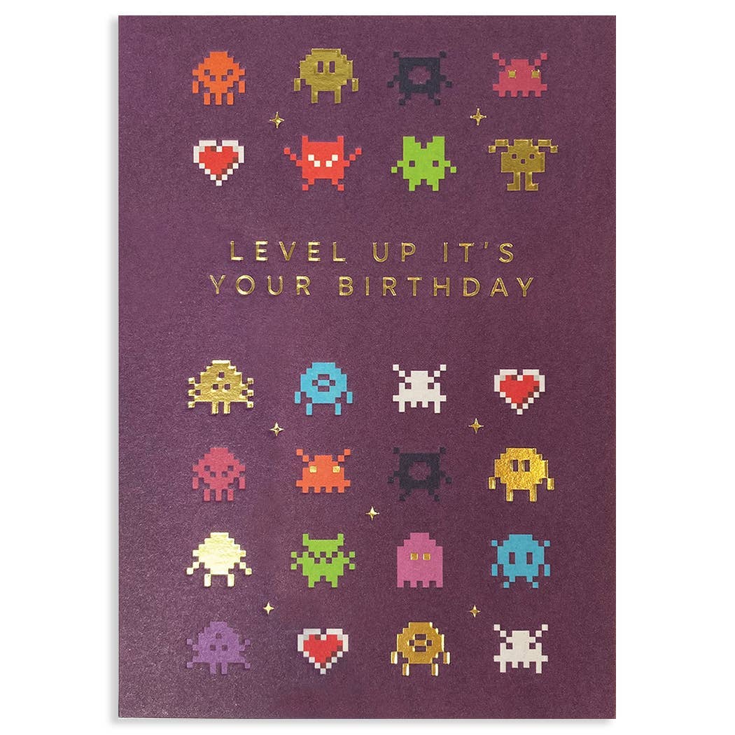 ALIENS BIRTHDAY GREETING CARD 4.625 x 6.5625"