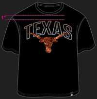 Texas Starlite Sequin Semi-Cropped Oversized Band Tee