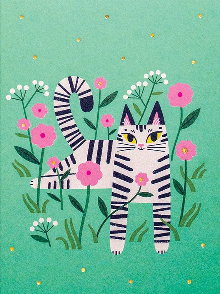 PINK MEADOW BLANK GREETING CARD  3.5" x 4.75"