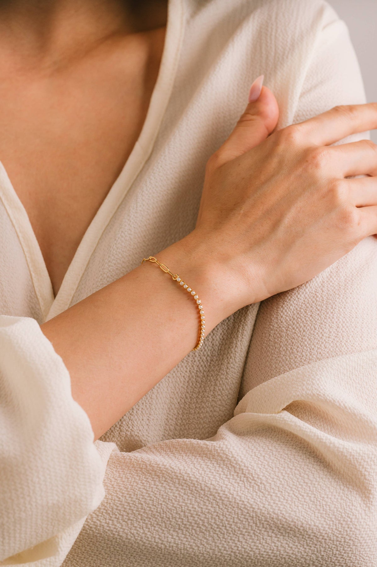 Tennis Paperclip Bracelet
