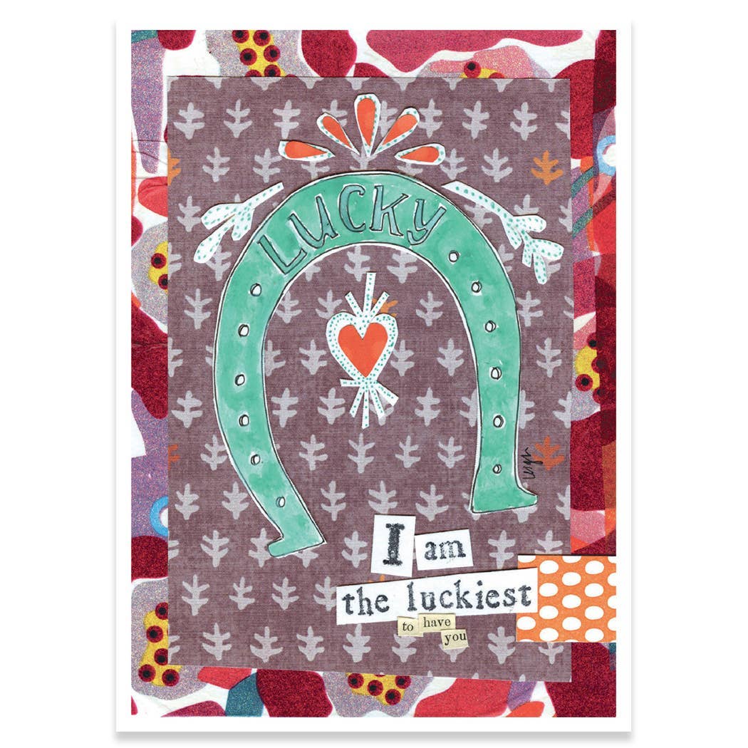 LUCKIEST CELEBRATE GREETING CARD 4.5 x 6.25"