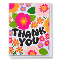 Groovy Floral Thank You Note Card