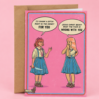 Shank A Bitch Right In The Kidney Birthday Card - 70's Vintage