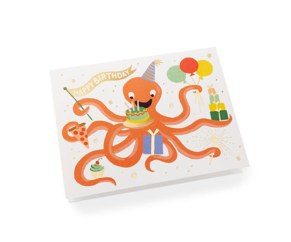 Octopus Birthday Card