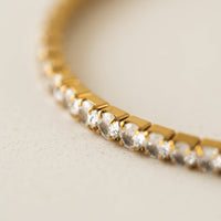 Stretch CZ Tennis Bracelet | Gold Tennis Bracelet | 18K Gold