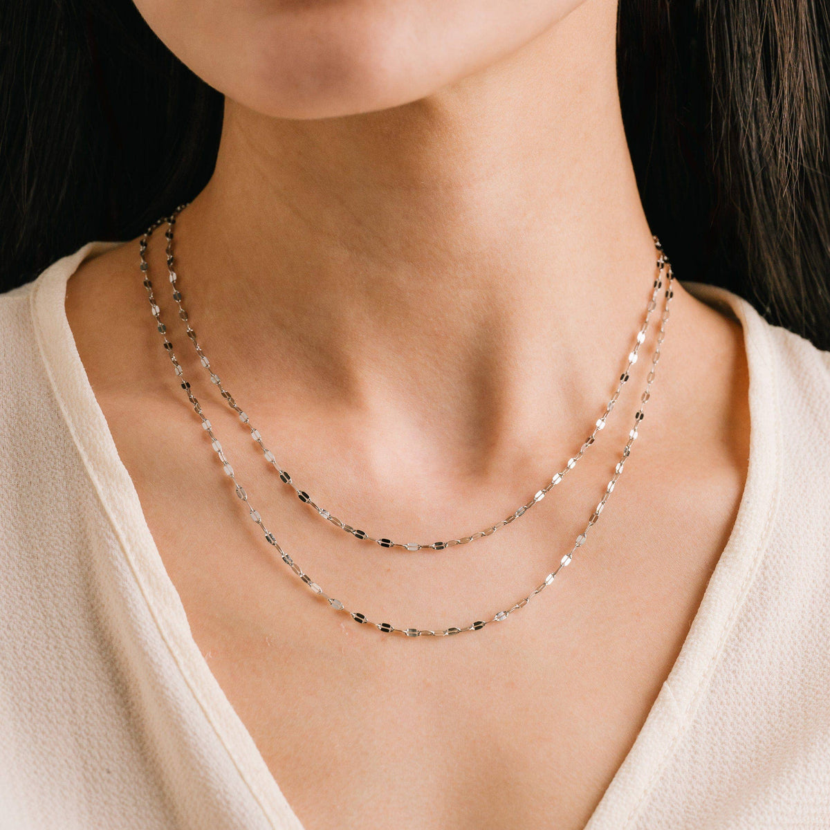 Ray Layered Necklace | Two-Chain Necklace | 18K Gold PVD