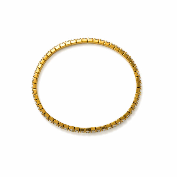 Stretch CZ Tennis Bracelet | Gold Tennis Bracelet | 18K Gold