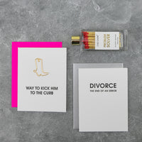 Way To Kick Him To The Curb - Breakup | Divorce - Cowboy Boot Paperclip Card