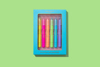 Wax Highlighter Set - Motivational - Asst Clrs - 6 Piece Set