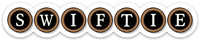 Swiftie Typewriter Keys Die Cut Sticker
