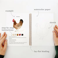 Animals watercolor workbook