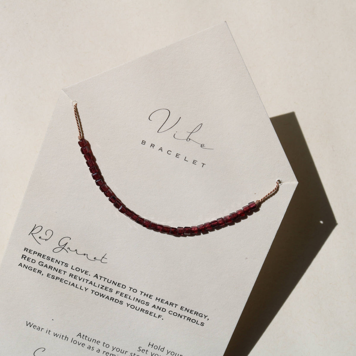 VIBE BRACELET | RED GARNET BEADED