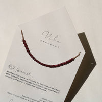 VIBE BRACELET | RED GARNET BEADED
