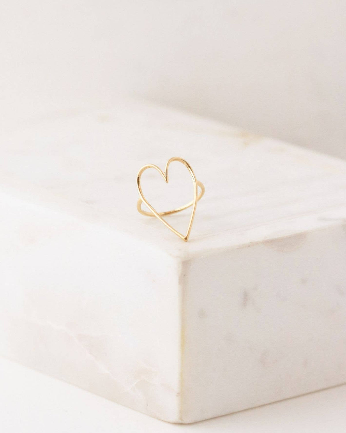 Lovestruck Ring | Heart Band Ring | Gold Stacking Ring