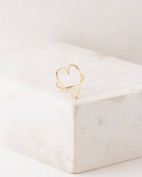 Lovestruck Ring | Heart Band Ring | Gold Stacking Ring