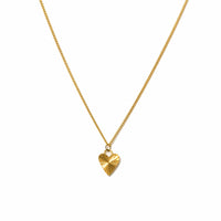 Fluted Heart Necklace