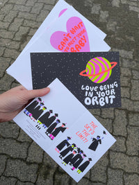 Can't Wait to Meet Your Baby Heart Note Card in Neons