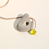 VIBE NECKLACE | OLIVE QUARTZ PENTAGON