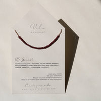 VIBE BRACELET | RED GARNET BEADED