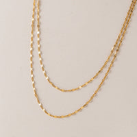 Ray Layered Necklace | Two-Chain Necklace | 18K Gold PVD