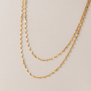 Ray Layered Necklace | Two-Chain Necklace | 18K Gold PVD