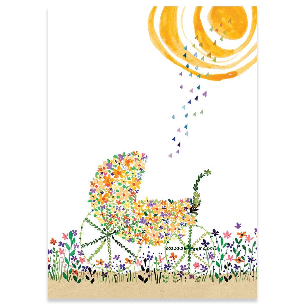 LOVE BUG NEW BABY GREETING CARD 4.5 x 6.25"