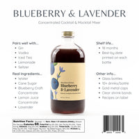 Blueberry & Lavender Cocktail Mocktail Mixer, 16 fl oz