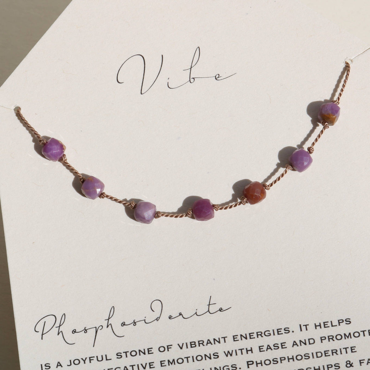 VIBE NECKLACE | PHOSPHOSIDERITE 7 STONE
