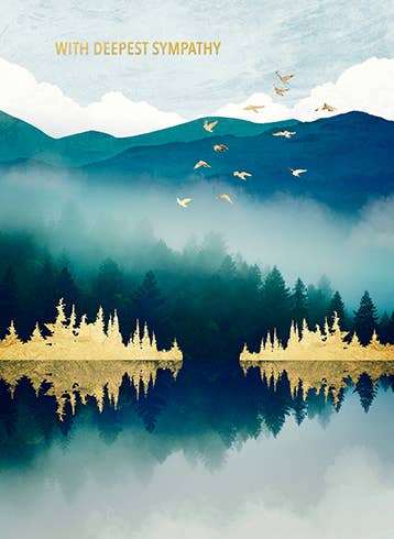 MIST REFLECTION SYMPATHY GREETING CARD 4.5 x 6.25"