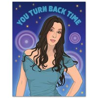 Pop Goddess Turn Back Time Birthday Card