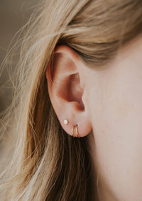 Double Up Posts | 14kt Gold Fill + Sterling Silver