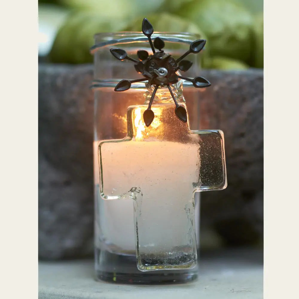 Jan Barboglio Adelita Houseblessing Cross Votive Candle
