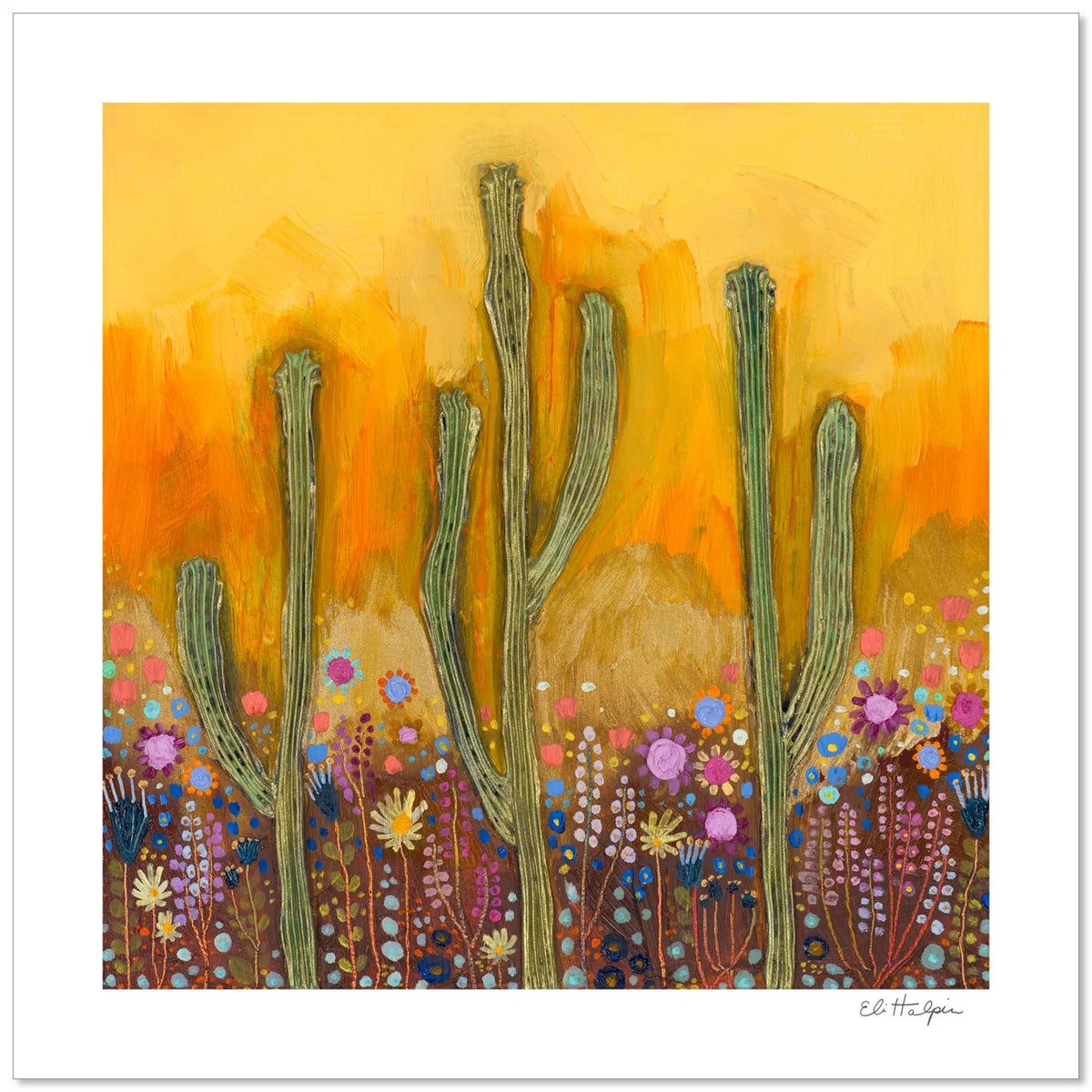 Eli Halpin Butter Yellow Sky Signed Print