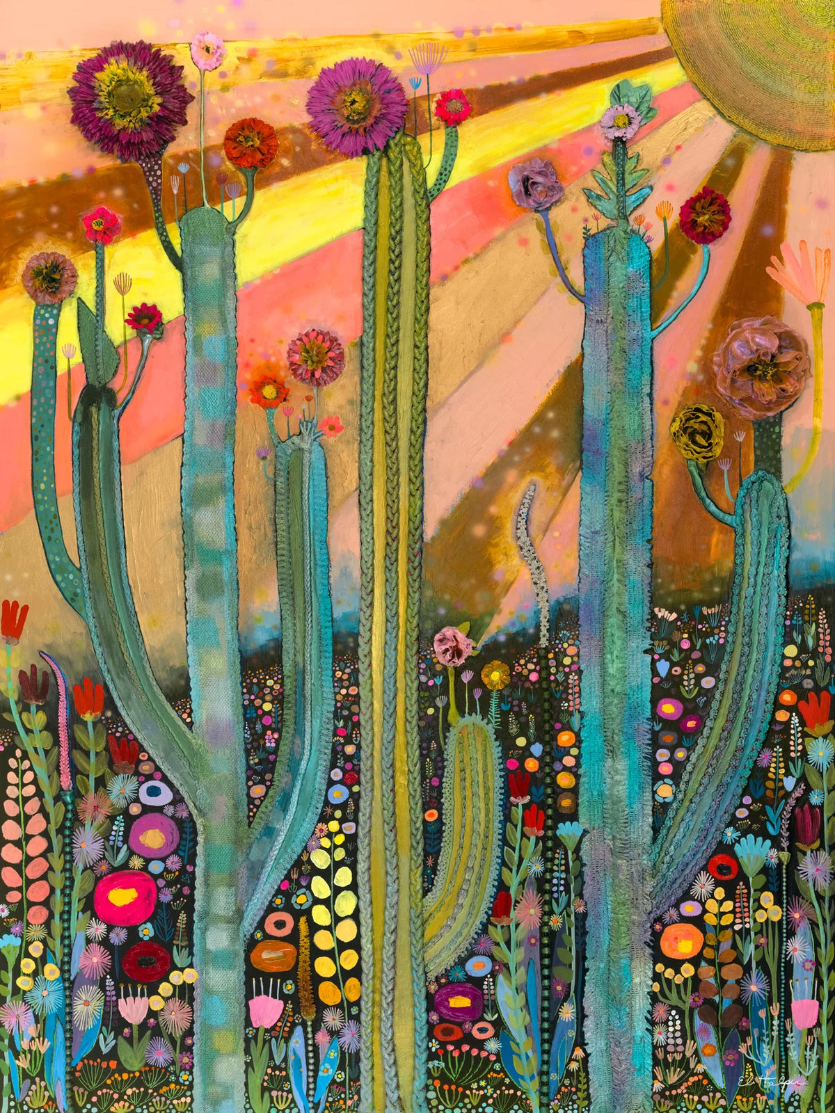 Eli Halpin Desert Garden Signed Print