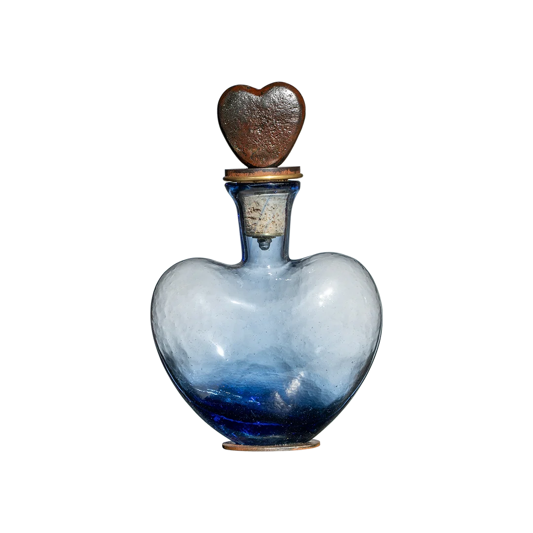 Jan Barboglio Dos Corazones Blue Heart Decanter