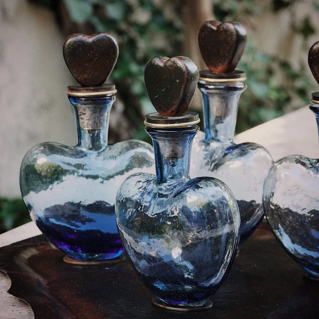 Jan Barboglio Dos Corazones Blue Heart Decanter