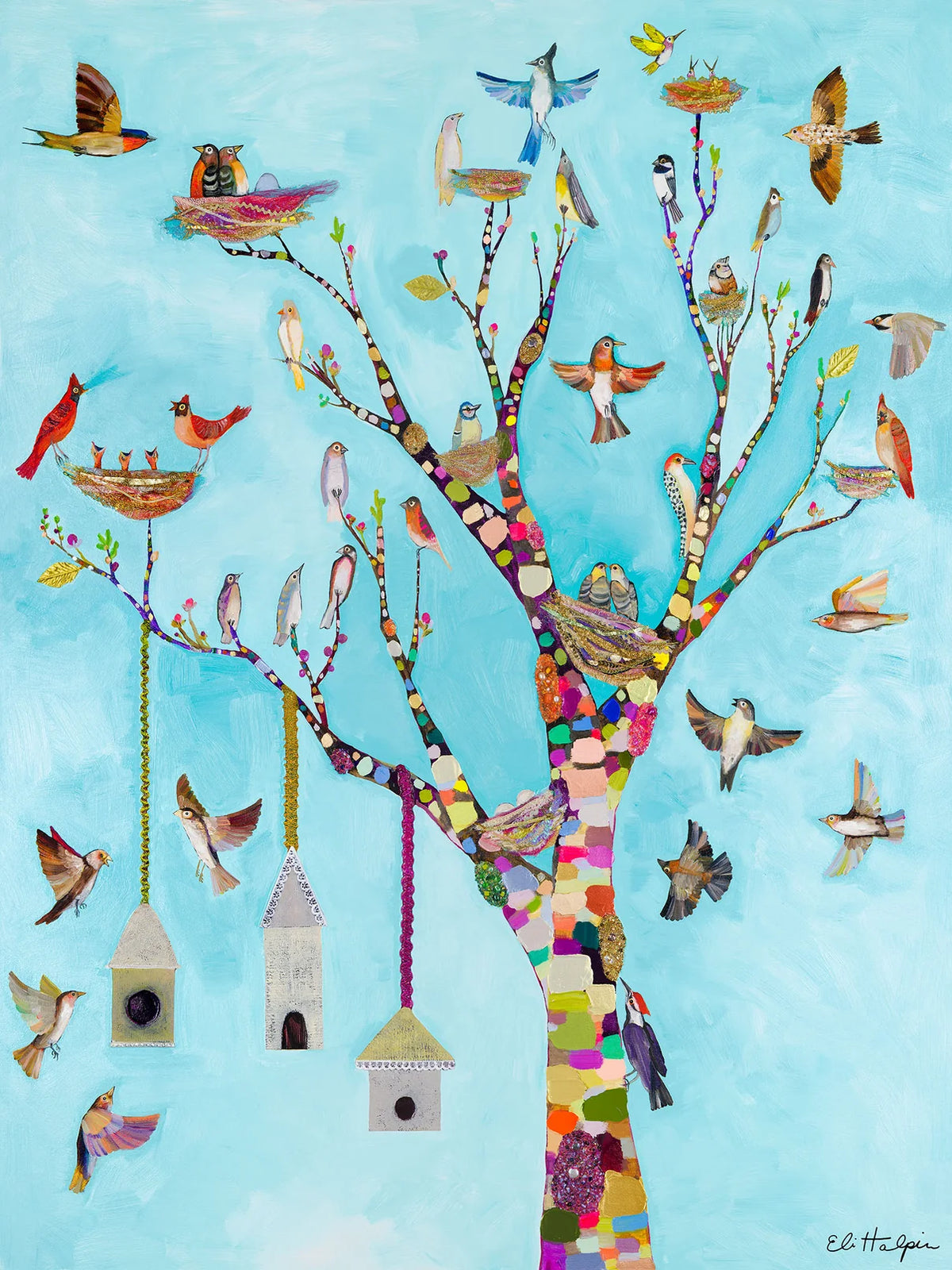 Eli Halpin Flutter and Perch Canvas Print 19x24
