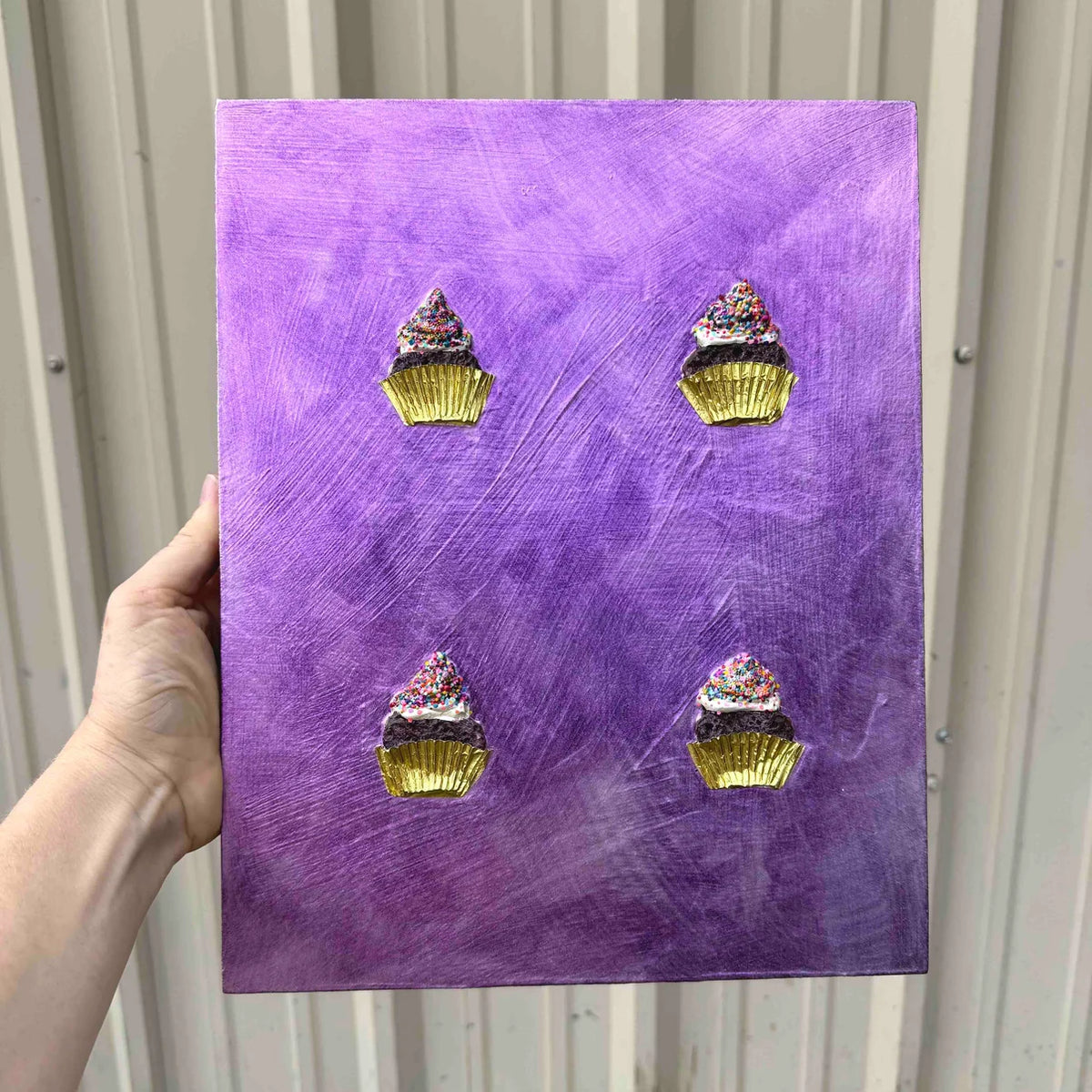 "Four Mini Cupcakes" 11in x 14in Original Oil Painting By Eli Halpin