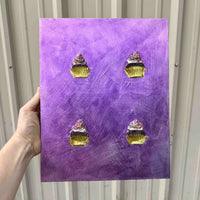 "Four Mini Cupcakes" 11in x 14in Original Oil Painting By Eli Halpin