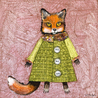 Foxy Winter Coat 8x8 Canvas Print by Eli Halpin