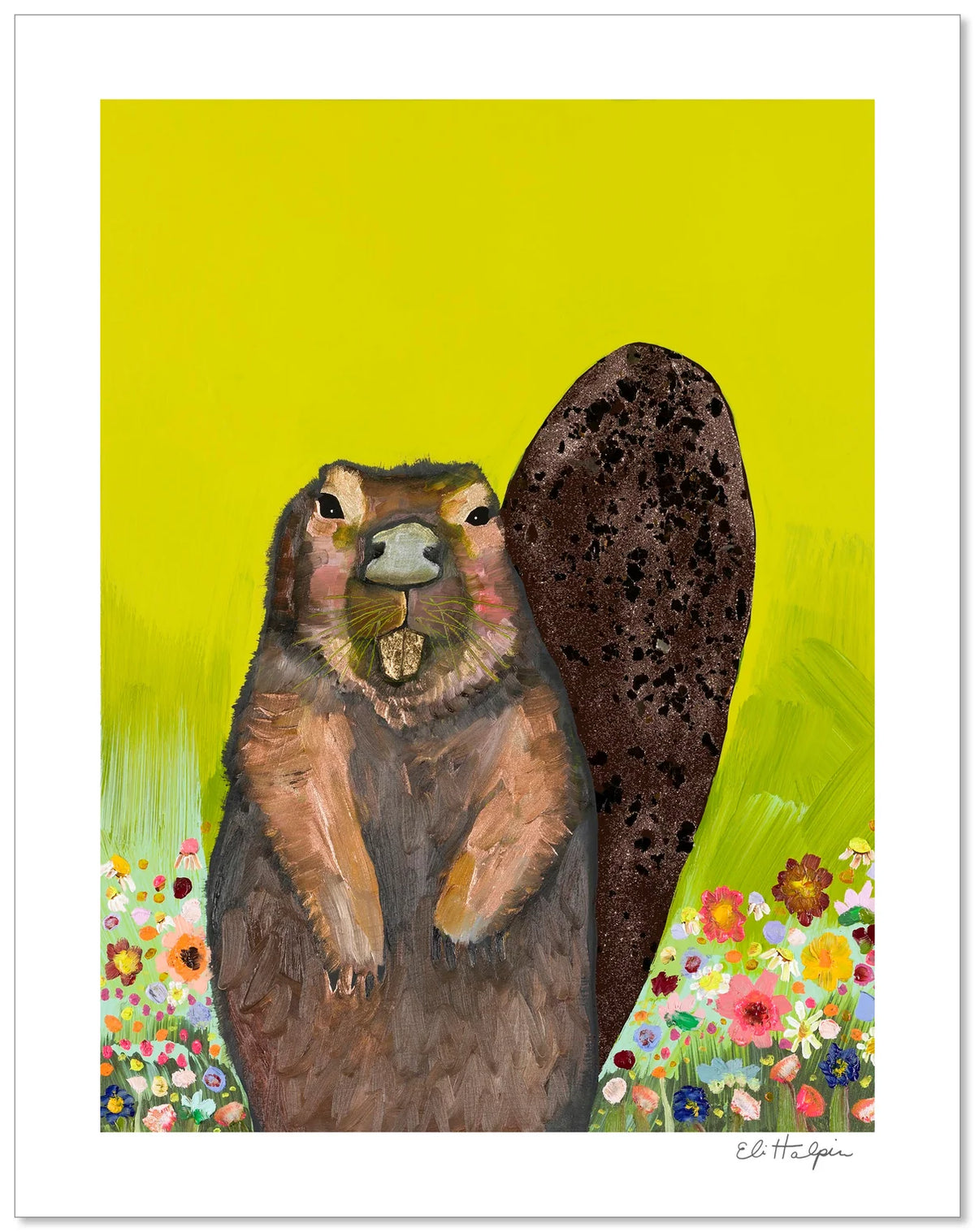 Eli Halpin Gold Teeth Signed Print