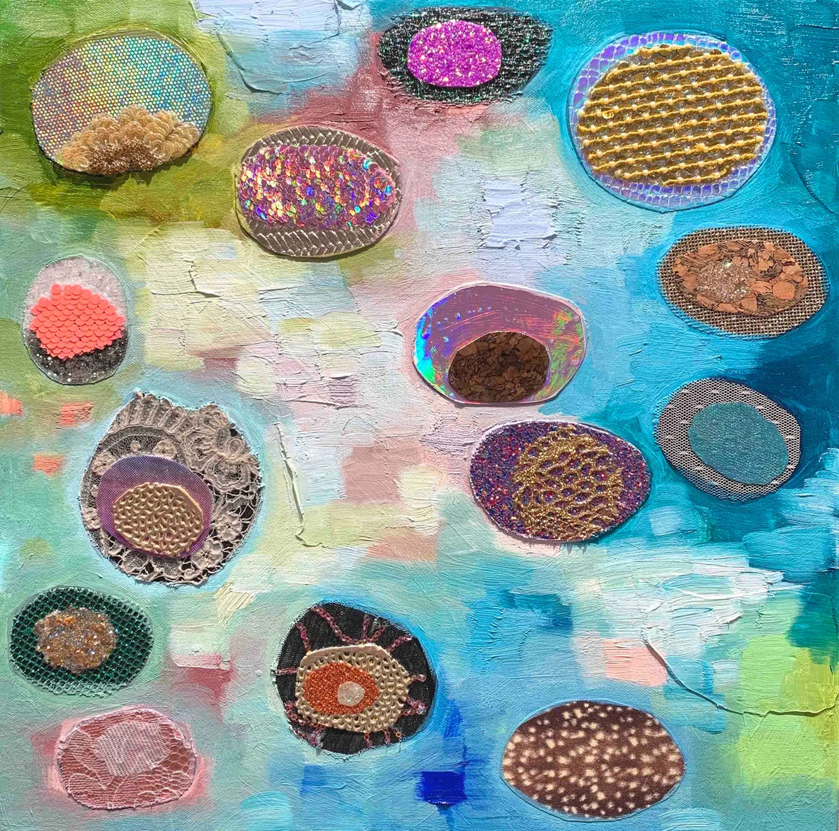 "Growing" 16in x 16in Original Oil Painting By Eli Halpin