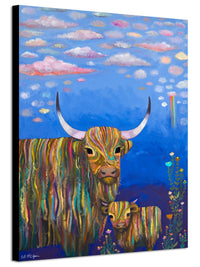 Highland Cow Calf 24x32 Canvas Print by Eli Halpin