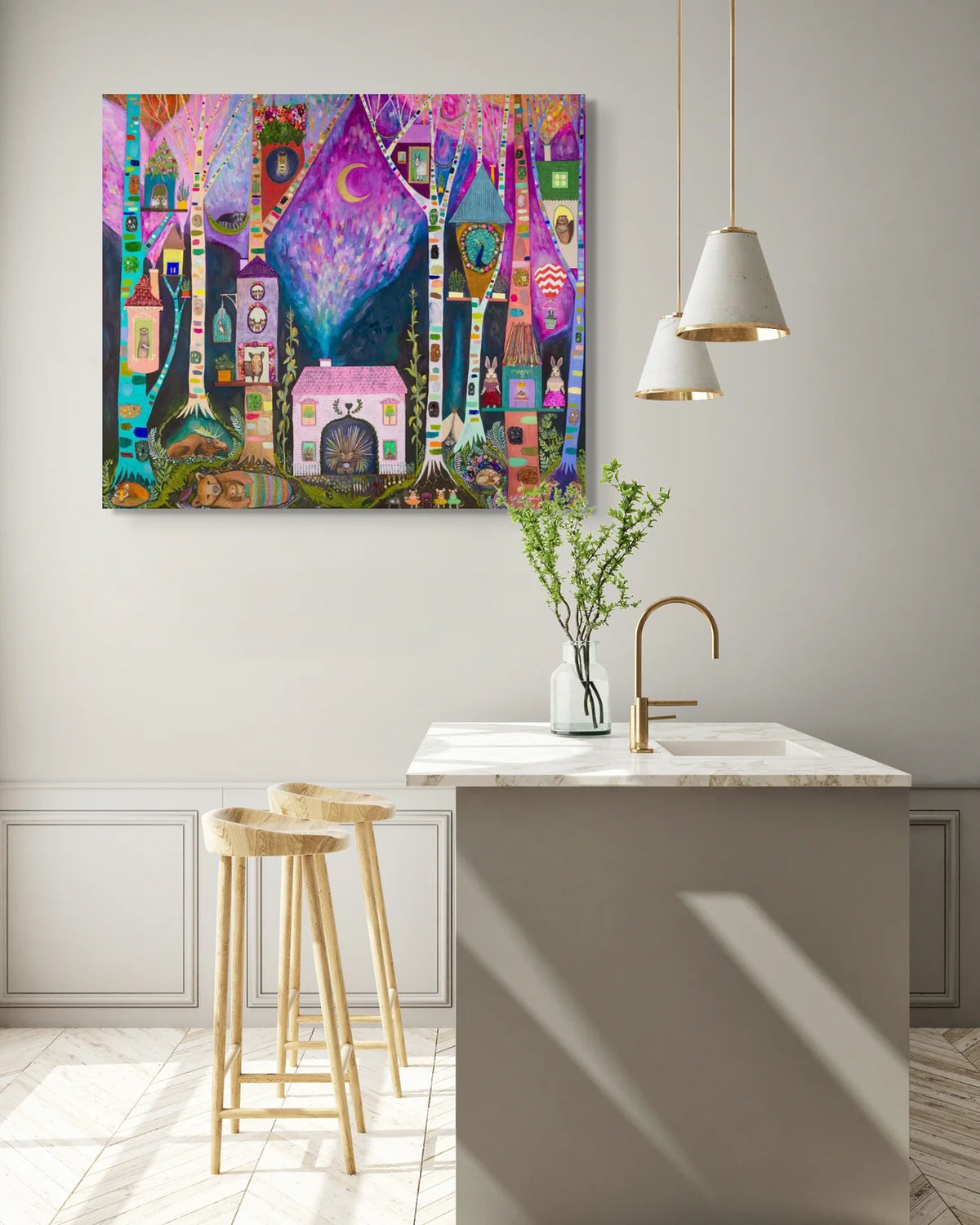 Eli Halpin The Neighborhood Canvas Print 8x9