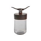 Jan Barboglio Nueces Canister w/Longhorn Head on Lid
