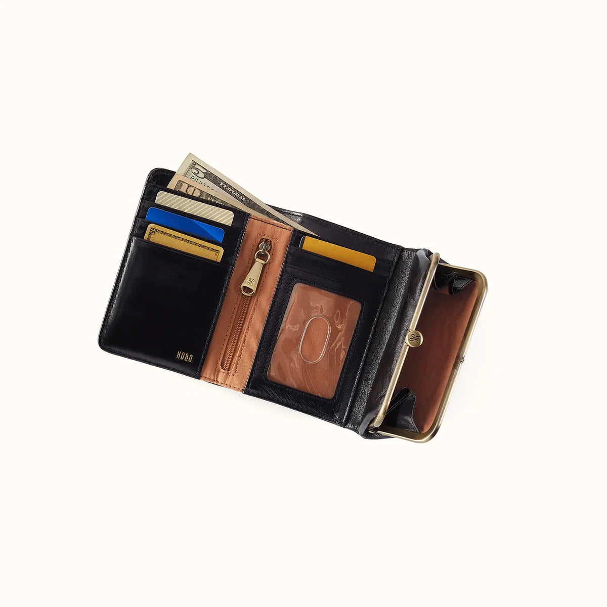 HOBO Robin Compact Wallet - Black