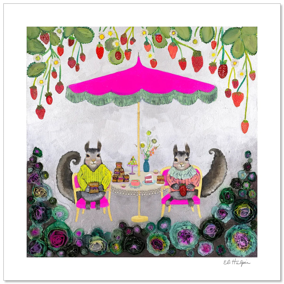 Eli Halpin Squirrel PB&J Signed Print