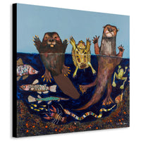 Eli Halpin Turtle Rescue Canvas Print 8x8