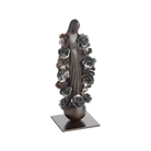 Jan Barboglio Virgen Con Flores on Balin Base & Zinc Finish Flowers